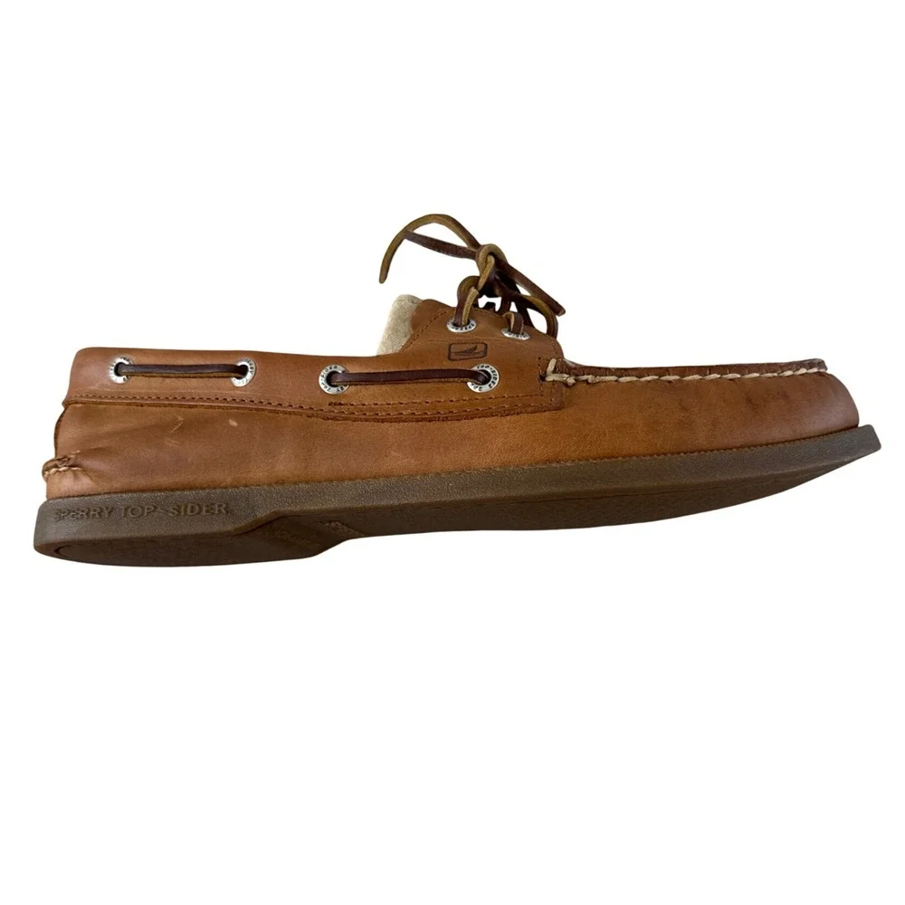 Sperry Authentic Original 2 Eye Boat Shoes Mens 10 Sahara Leather Tan NIB $110